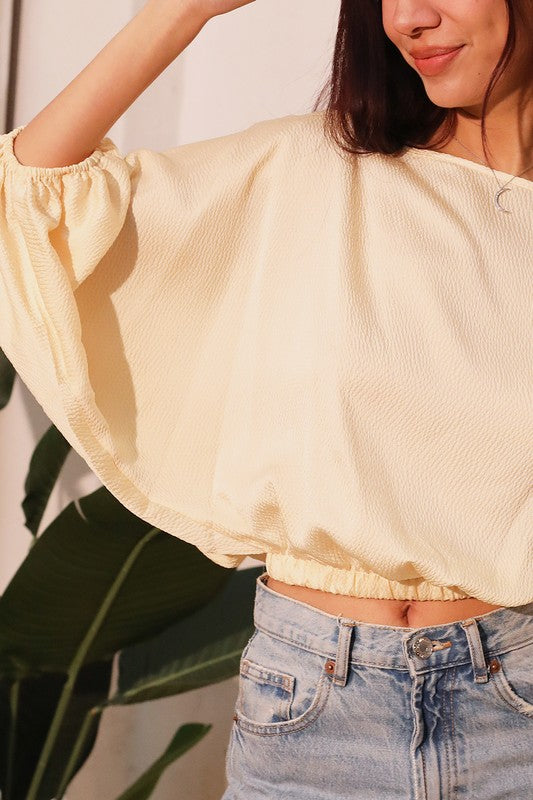 Butter Satin Balloon Top