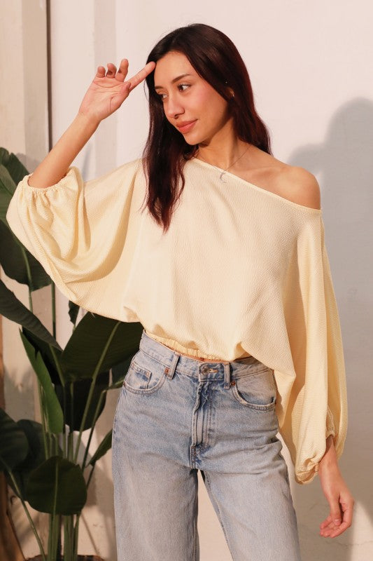 Butter Satin Balloon Top