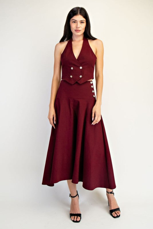 Merlot Chic Two-Piece Set