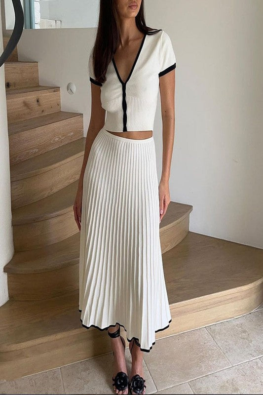 MIDI SKIRT KNIT SET
