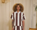 Mocha Striped Polo