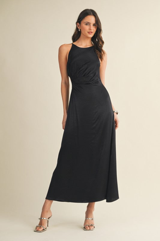CUT OUT WAIST MAXI DRESS