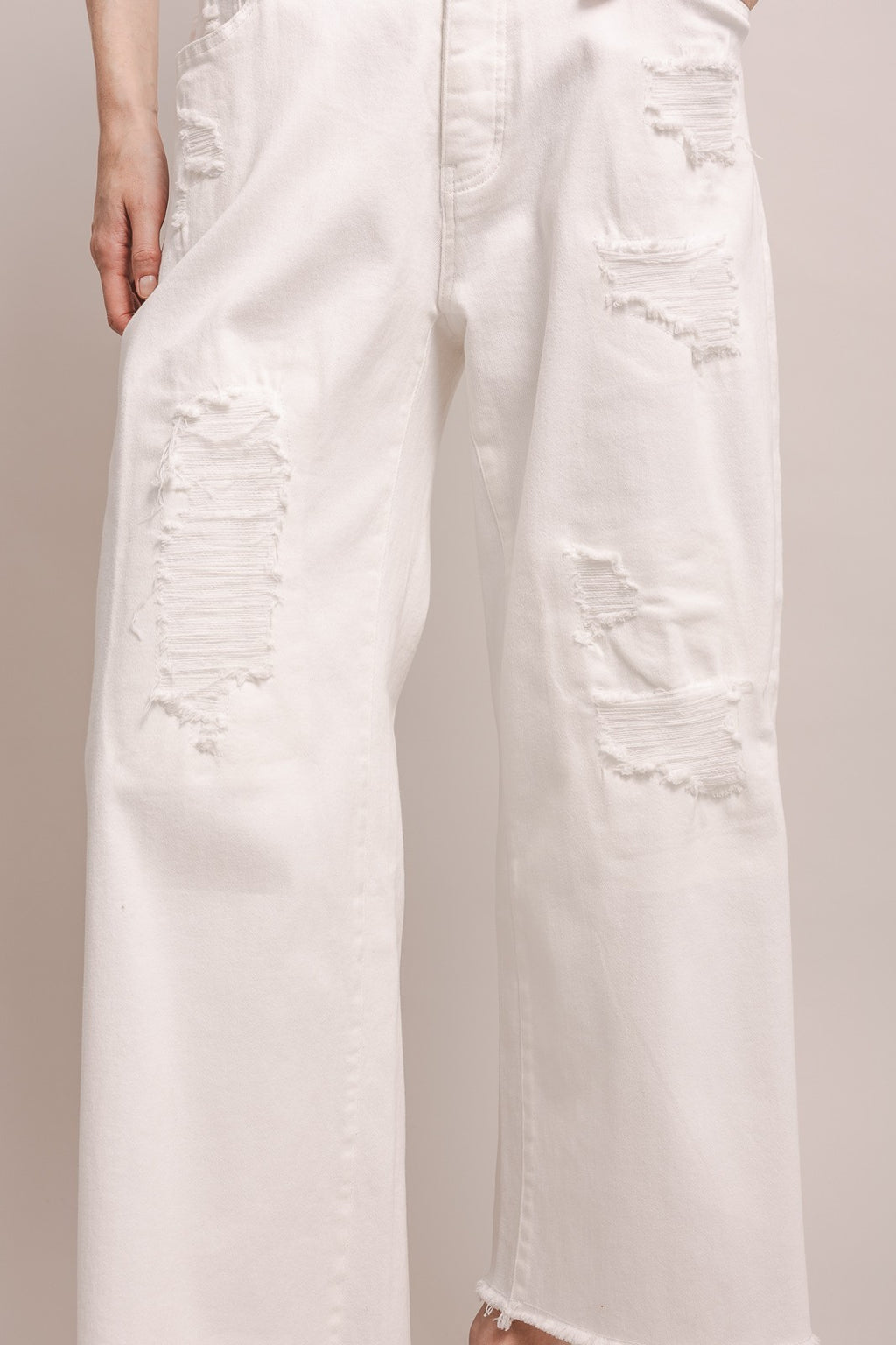 Distressed Wide Leg Pants