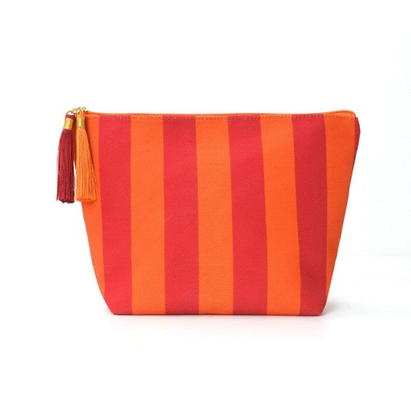 Resort Stripe Pouch- Orange