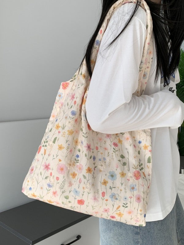 Floral Tote Bag - Off White