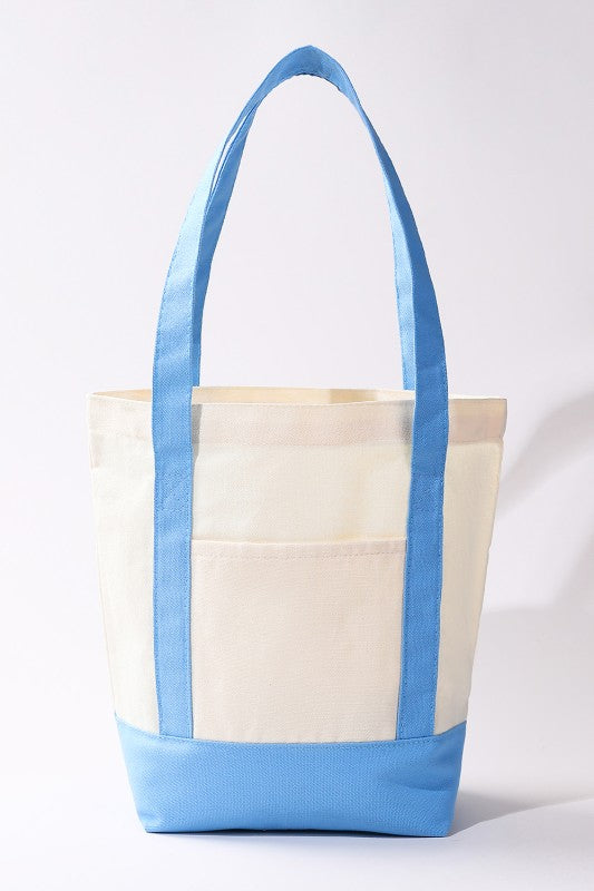 Sky Blue Tote & Scarf Set