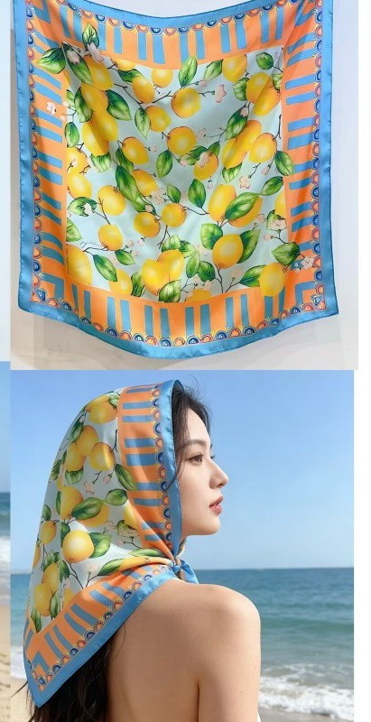 Sky Blue Tote & Scarf Set