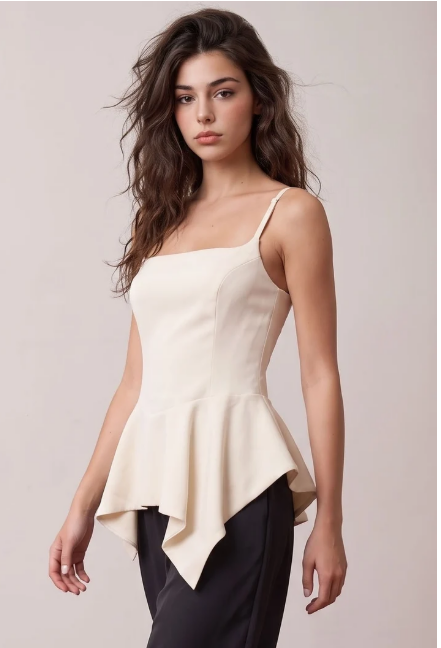 Ivory Peplum Top
