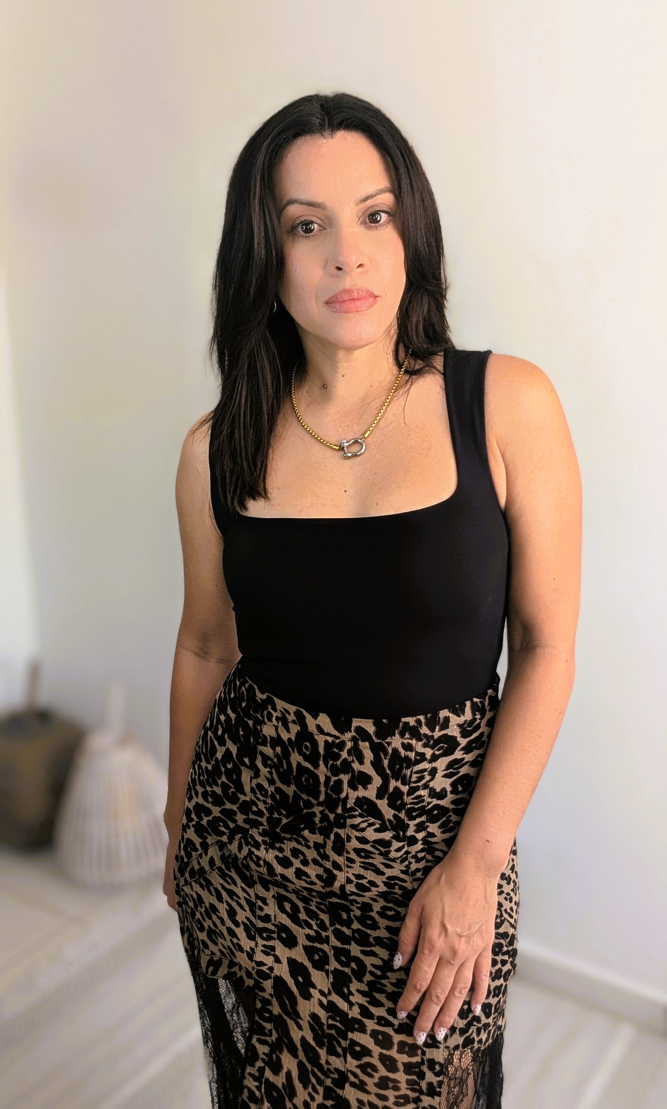 LEOPARD LACE MAXI SKIRT