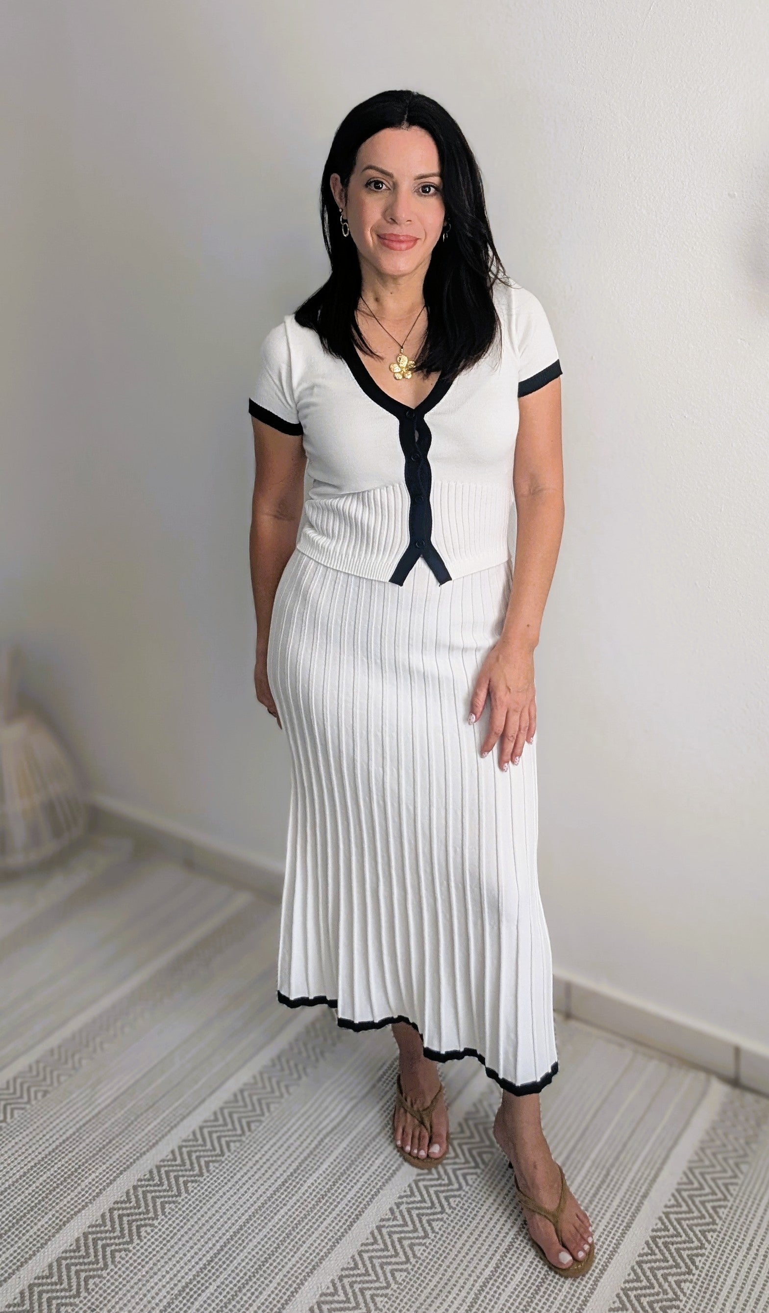 MIDI SKIRT KNIT SET