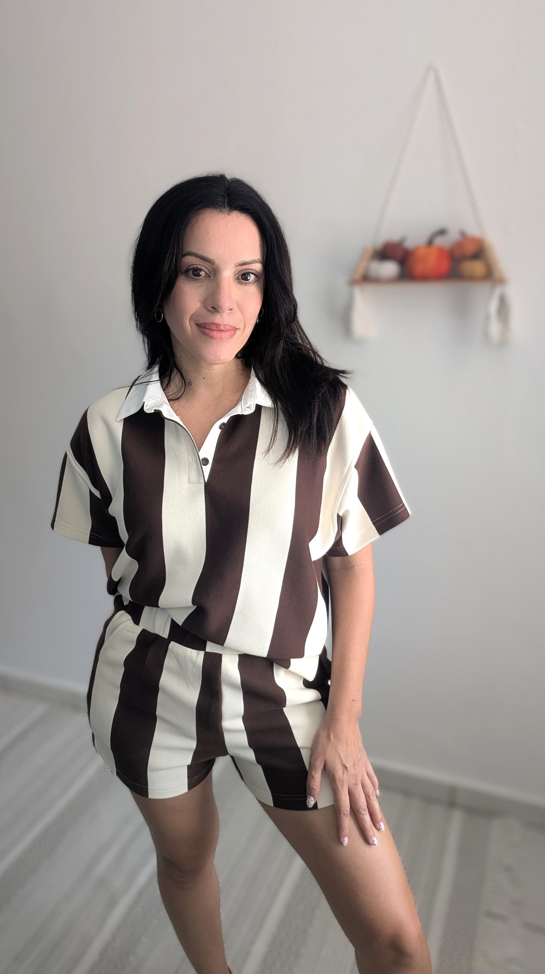 STRIPED SHORT SET