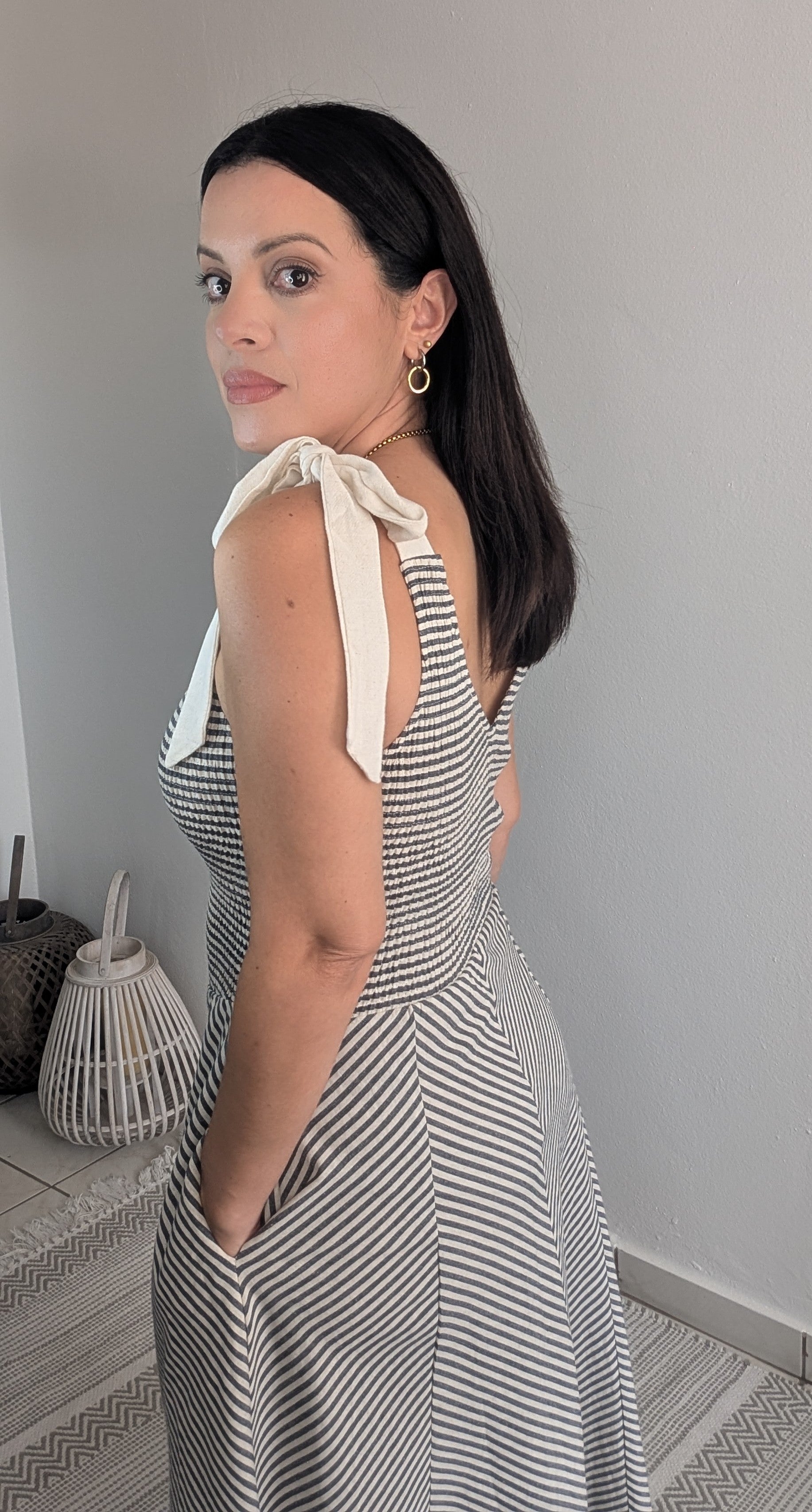 Linen Striped Dress